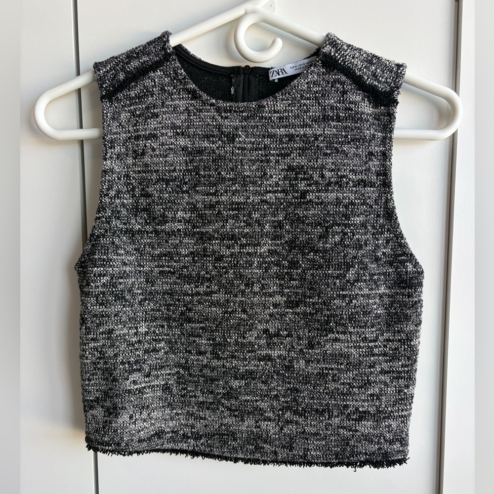 Zara Jacquard Knit Top